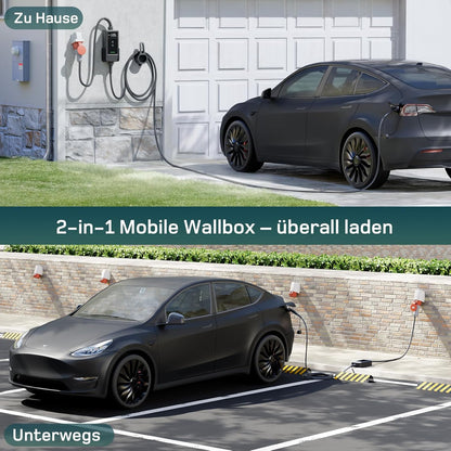 Wallbox Mobil DeAccessories  22kW /32A Trifazat și Aplicație Type 2