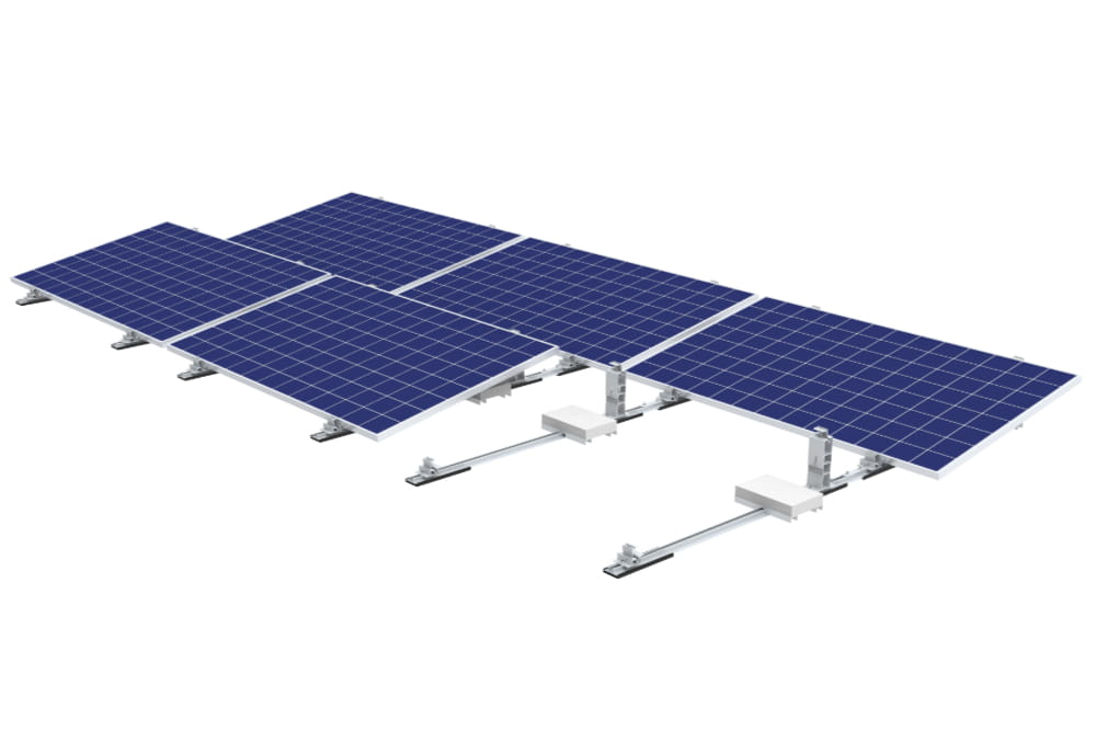 Sistem de Balast din Aluminiu Reglabil 5-10 ° pentru Acoperiș Plat Tip 5 - Sistem de Montaj PV