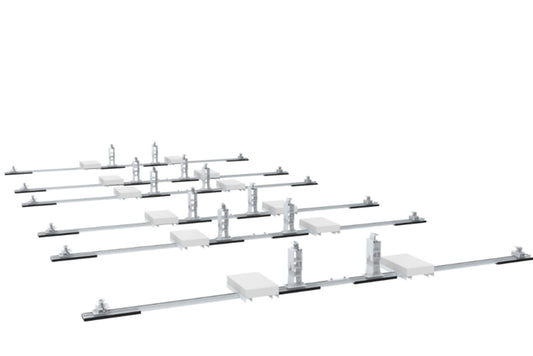 Sistem de Balast din Aluminiu Reglabil 5-10 ° pentru Acoperiș Plat Tip 5 - Sistem de Montaj PV