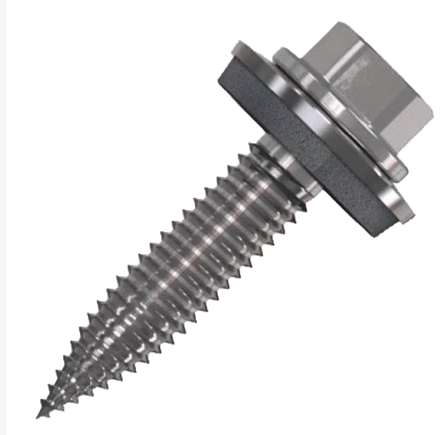 Șuruburi autofiletant cu garnituraă pentru tablă BI-METALL 6x25 A2 - 100 buc