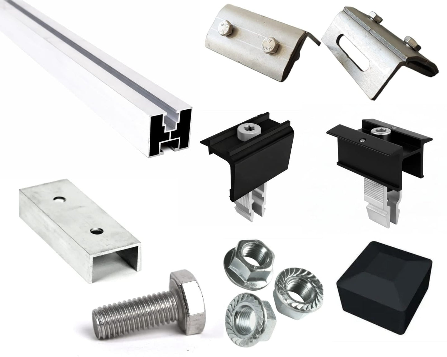 Stehfalzdach / Blechfalzklemme Montageset für 1 PV Modul