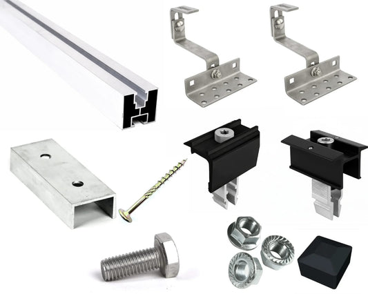 Dachhaken Ziegeldach Montageset für 1 PV-Modul