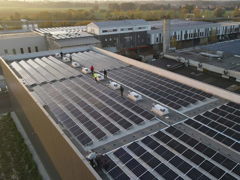 Sistem structura de montaj aluminiu pentru acoperiș plat 15°/30°