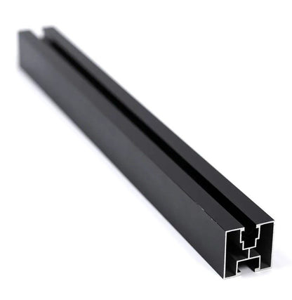Profil montaj aluminiu Negru H, 3600 mm –23lei/metru - Suport panouri solare fotovoltaice