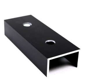 Conector de profil 12 cm, negru.